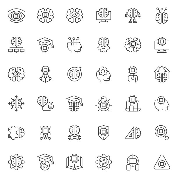 人工智能图标集图片下载