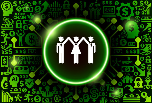 货币和加密货币背景上的毕业图标图片下载