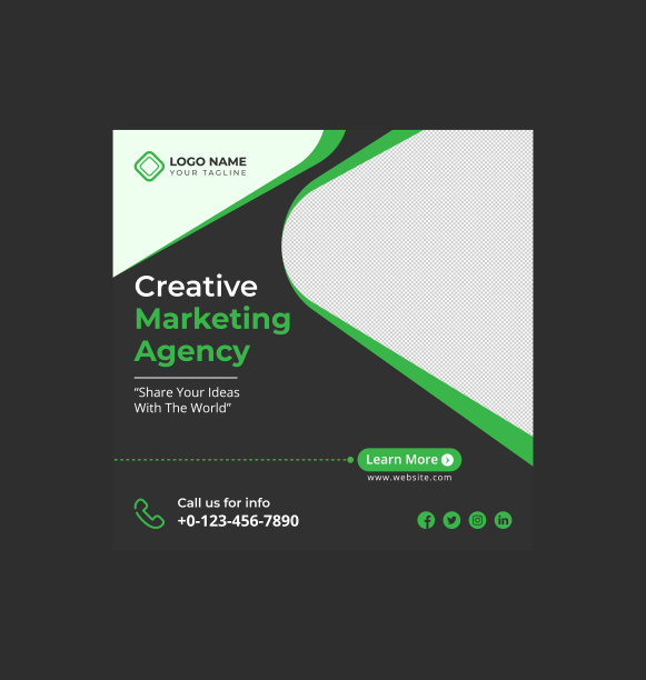 社交媒体instagram张贴横幅模板设计图片下载