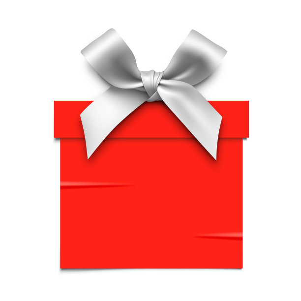 用银弓和文字的地方的礼盒贴纸图片下载