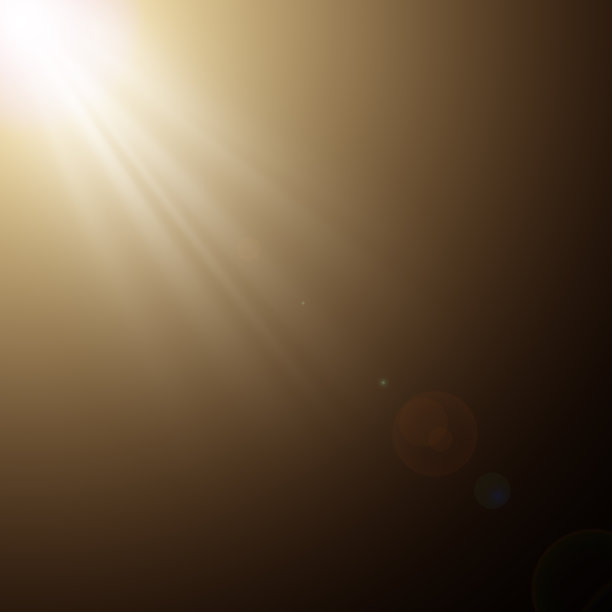 黄色光线在黑色背景特写。图片下载