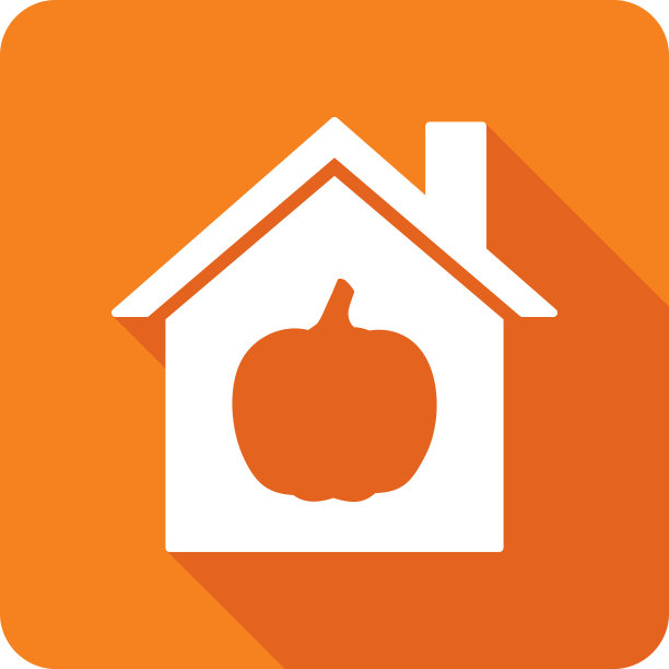 房子南瓜图标剪影图片下载