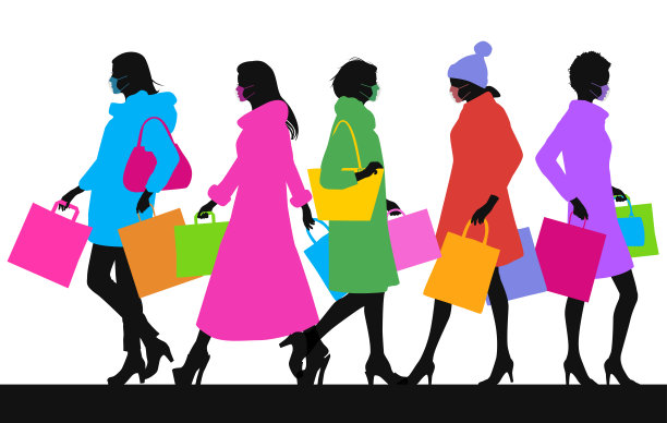 大流行期间的高街购物者图片下载