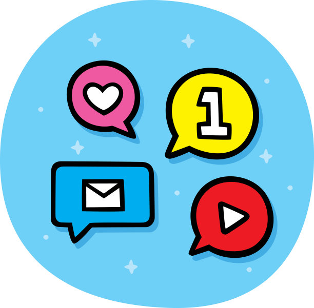 社交媒体语音泡泡涂鸦图片下载