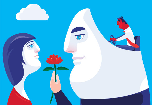 邪恶男人和女人约会图片下载