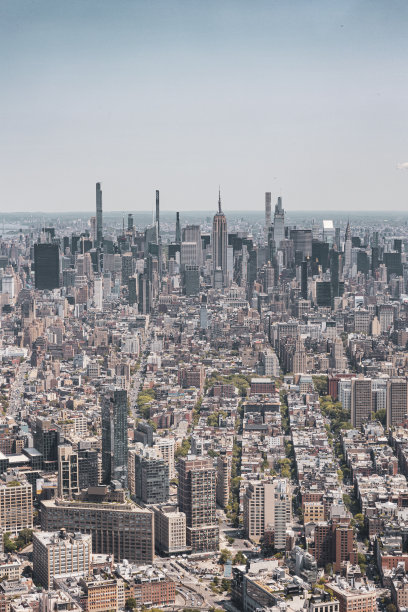 纽约天际线上城区图片下载