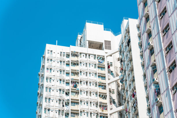 香港屯门旧公共屋村外观图片下载