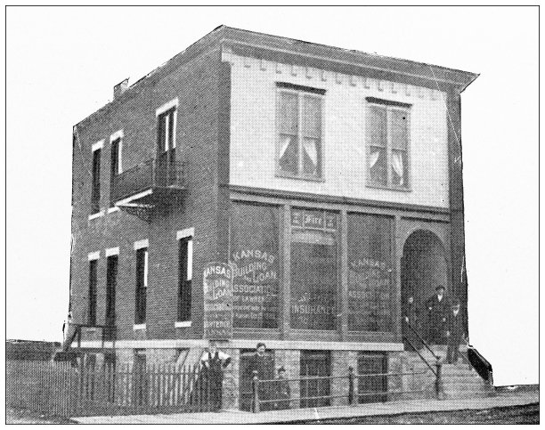 来自堪萨斯州劳伦斯的古董照片，1898年:A L Selig办公室图片下载
