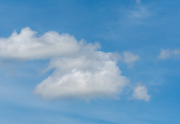 蓝色的天空背景与微小的云。阴森生动的青色景观在环境日地平线天际线看春风图片下载