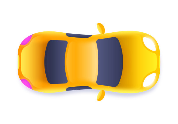 上方黄色汽车图片下载