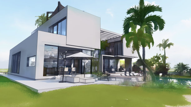 豪华别墅建筑设计图片下载