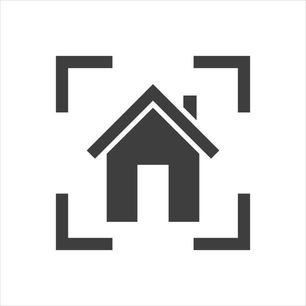 主页图标上的白色背景。向量图片下载