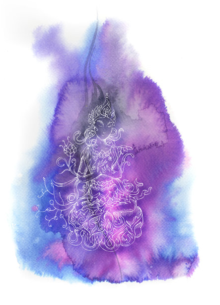 紫色的佛图片下载