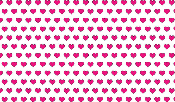 孤立背景上的2d粉色卡通心形图案图片下载