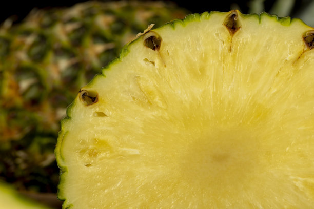 熟透的黄菠萝切片，大量切片图片下载