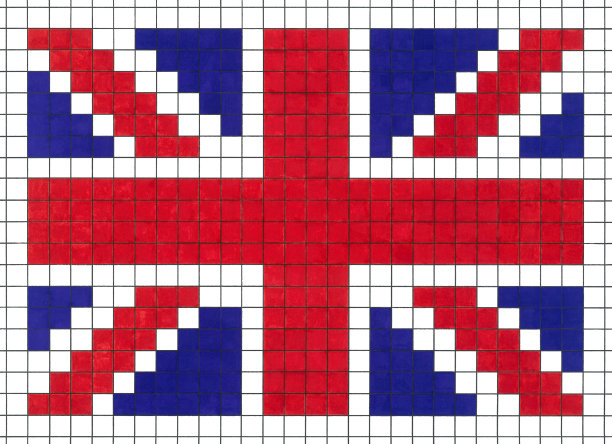 像素化的英国国旗图片下载