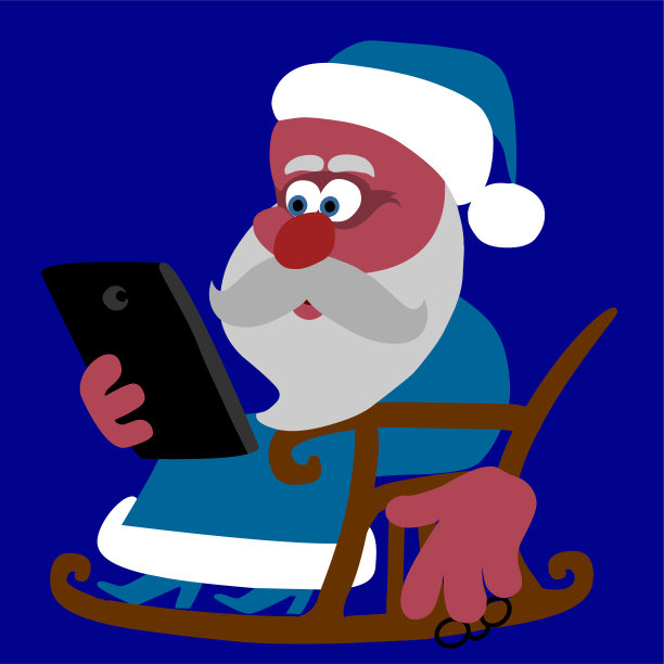 圣诞老人和电话图片下载