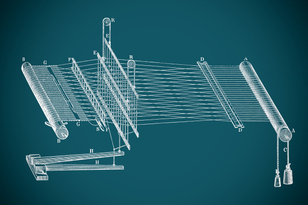 织造设备，织机示意图图片下载