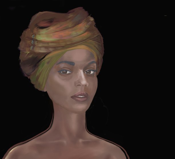 这是一个非洲女孩法拉希的生动肖像图片下载