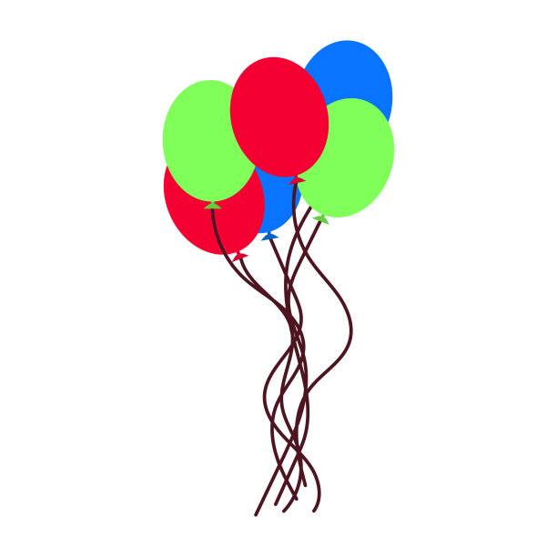 气球生日庆祝会图片下载