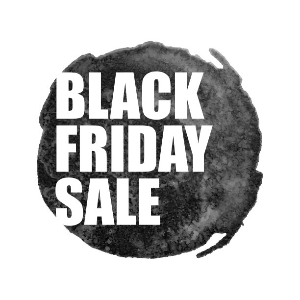 黑色星期五销售海报上有水彩斑点图片下载