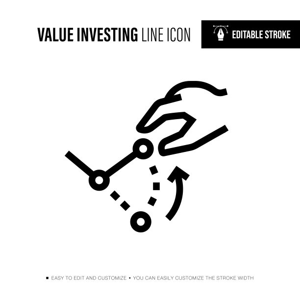 价值投资可编辑的描边单图标图片下载
