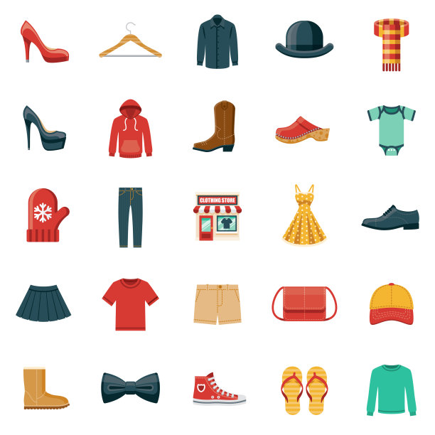 服装店图标集图片下载