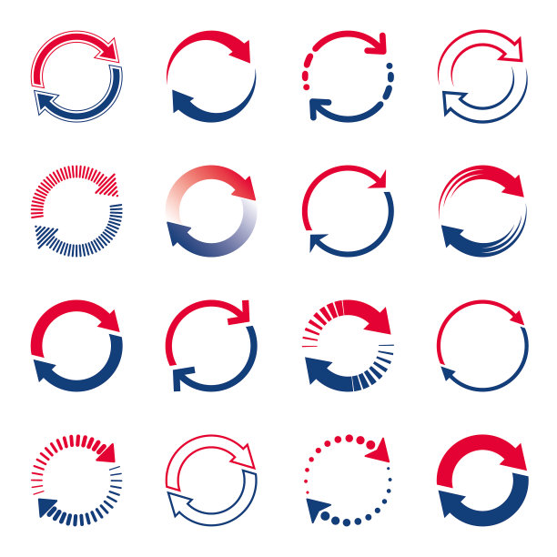 矢量箭头，圆形设计元素图片下载