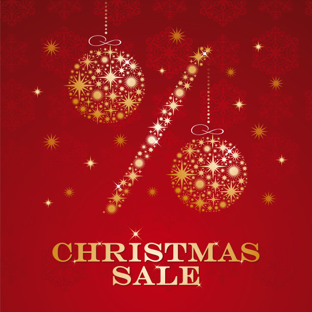 圣诞销售设计的广告，横幅，传单和传单。图片下载