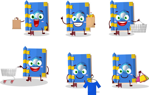 一本丰富的冰魔吉祥物设计风格的书图片下载