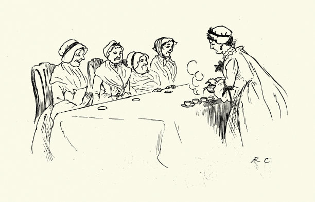 成熟的女人为她的朋友倒茶图片下载