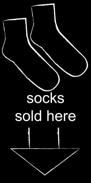 这里出售的袜子是黑白指针图片下载