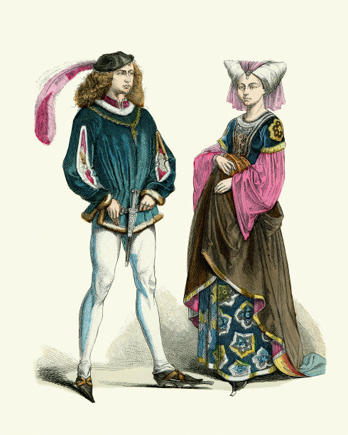 15世纪晚期的贵族男女图片下载