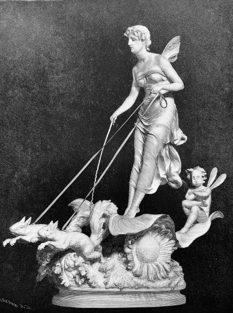 泰坦尼亚雕像，精灵女王，威廉·莎士比亚的喜剧《仲夏夜之梦》中的人物图片下载