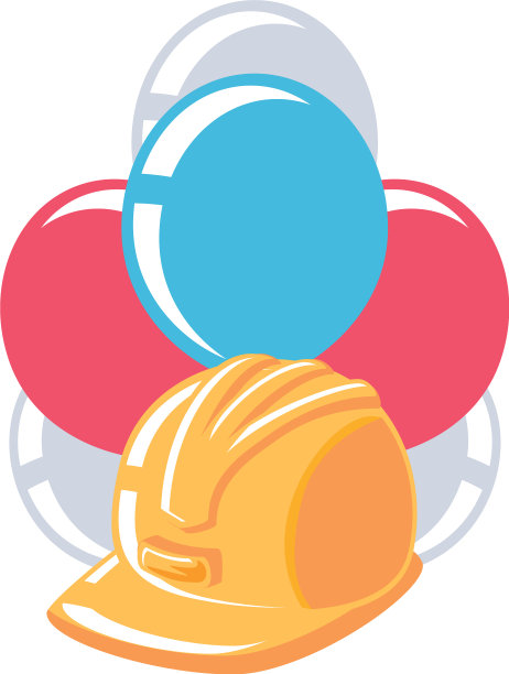 气球氦气与头盔安全图片下载