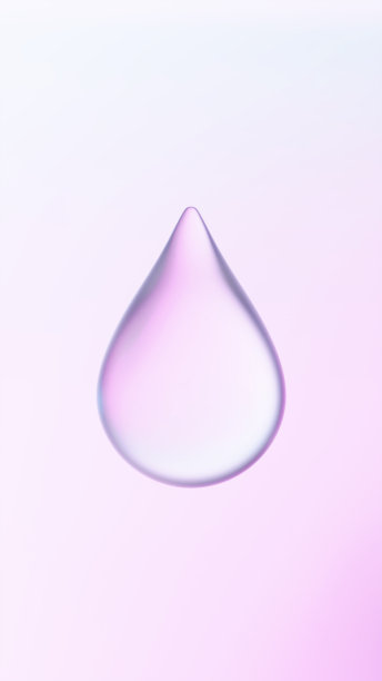 3 d演示。粉红色背景上的水滴。(垂直)图片下载