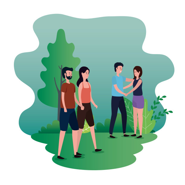 可爱的女人和男人在一起图片下载