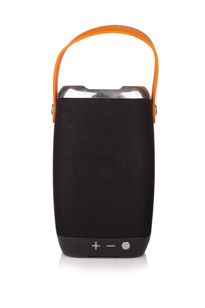 白色背景的便携式扬声器图片下载