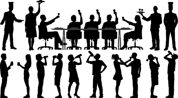 食物和饮料剪影图片下载