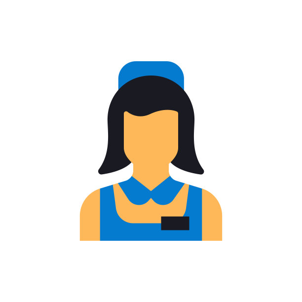 管家平面图标，平面设计矢量符号插图。图片下载