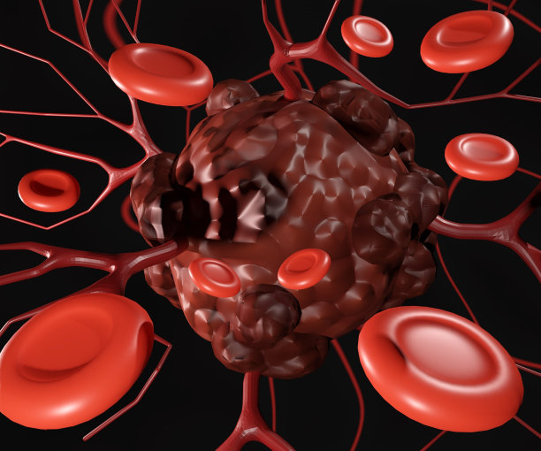 分离的肿瘤细胞和血动脉图片下载