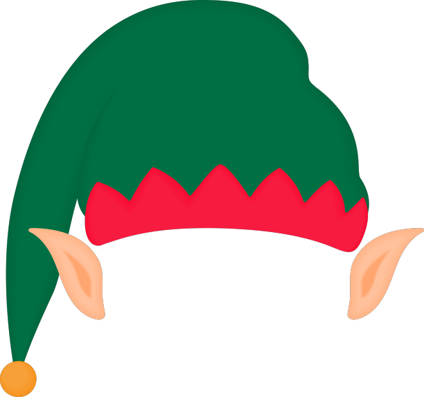 精灵帽子和耳朵圣诞老人助手有趣的自拍图片下载