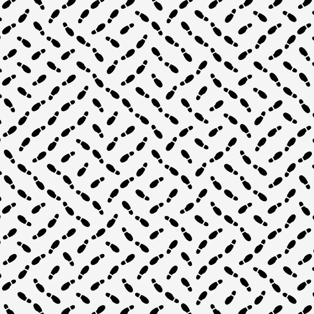 脚印在网格模式，对角线方向图片下载