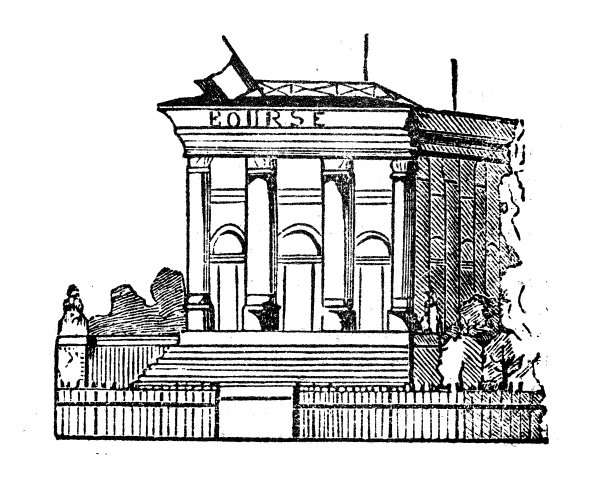 古董雕刻插图:交易所图片下载