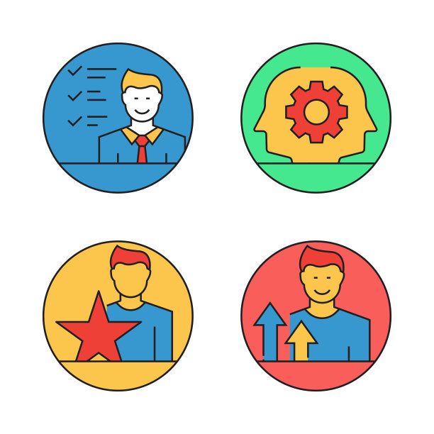 指导和培训相关的直线图标。轮廓向量符号插图。图片下载