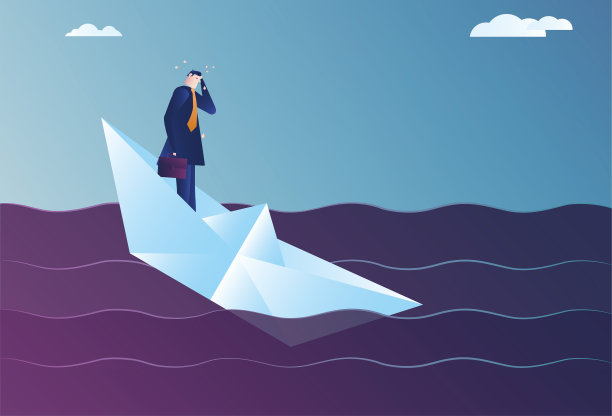 商人被困在下沉的船上图片下载