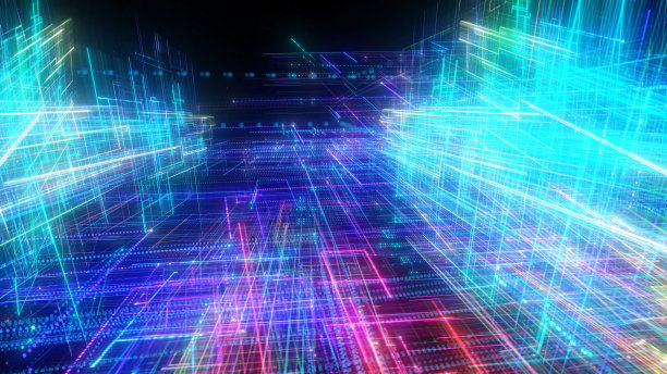 技术抽象而多彩的背景图片下载