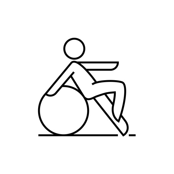 普拉提线条图标图片下载