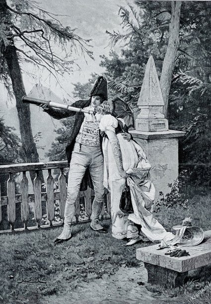 一个男人让他的女朋友用他的望远镜看图片下载