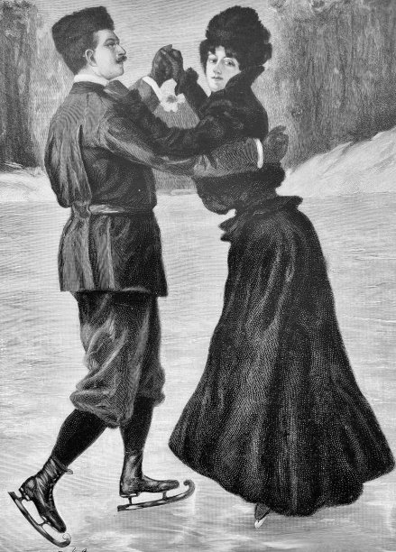 一对年轻夫妇的华尔兹舞曲图片下载